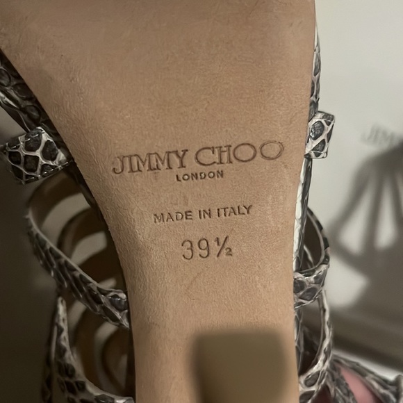 Jimmy Choo Python Cage Heels - Picture 4 of 7